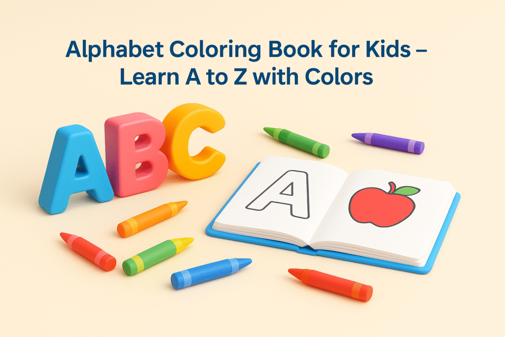 Alphabet Coloring Book for Kids – Learn A to Z with Colors