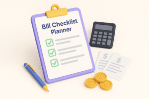 Bill Checklist Planner Free DOwnload